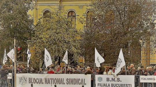 BNS protestează, luni, în fața Guvernului