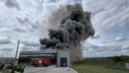 SUCEAVA: Fabrică de termopane, cuprinsă de flăcări