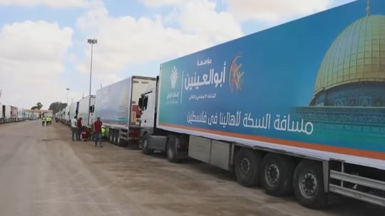 Punctul de frontieră dintre Egipt și Fâșia Gaza, deschis pentru camioanele cu ajutoare umanitare