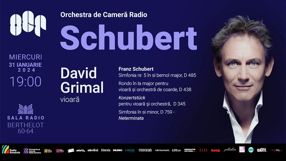 Celebrul violoncelist francez David Grimal, în concert la Sala Radio