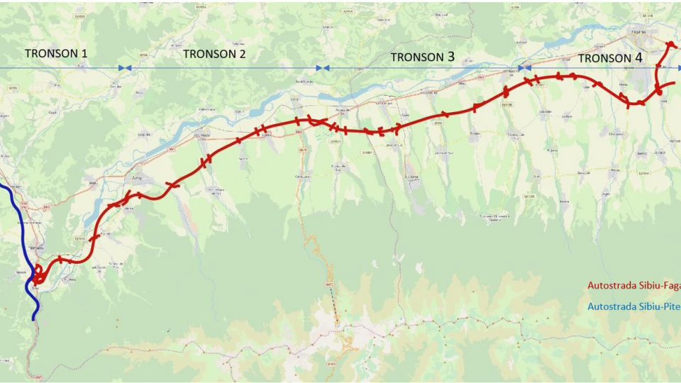 Tronsoanele 1 şi 2 ale Autostrăzii Sibiu – Făgăraş, gata de proiectare