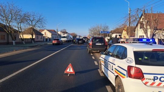 Accident în lanț pe un drum național, în apropiere de Timișoara