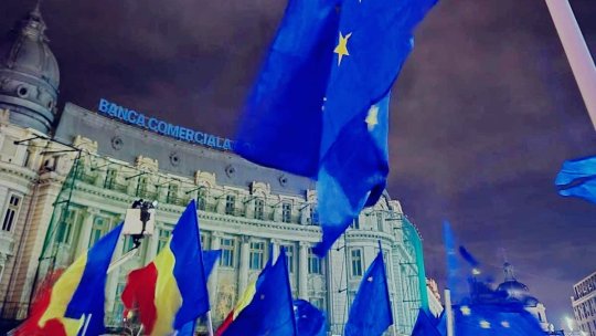 BUCUREȘTI: Mii de persoane, la o manifestație proeuropeană