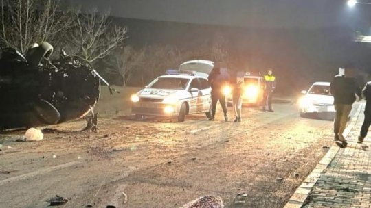 CONSTANȚA: Un bărbat a furat o mașină din comuna Murfatlar și s-a răsturnat cu aceasta