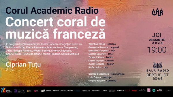 Concert coral de muzică franceză, la Sala Radio