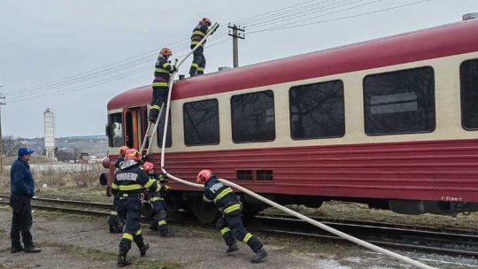Incendiu la bordul unui tren pe ruta Iaşi - Hârlău