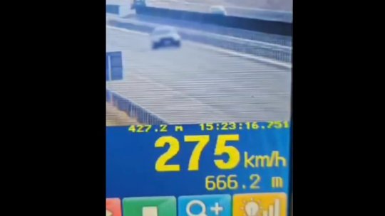 BRAȘOV: Șofer prins conducând cu 275 km/oră