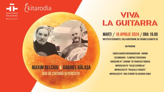 Maxim Belciug și Gabriel Bălașa, în concert de chitară la Institutul Cervantes