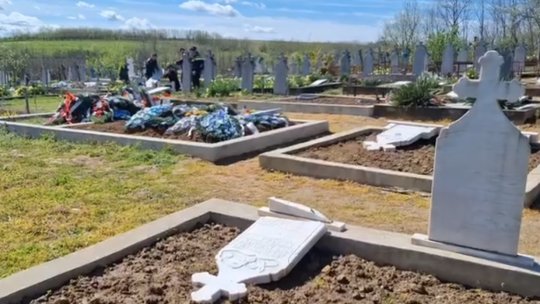 TIMIȘ: Dosar penal după distrugerea a zeci de cruci din două cimitire