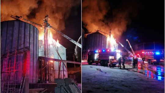 VASLUI: Intervenție de peste 15 ore pentru stingerea unui incendiu, la o fermă de păsări | VIDEO