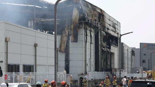 Coreea de Sud: Incendiu puternic la o fabrică de baterii de litiu. Zeci de oameni au murit