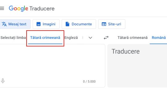 Google Translate a inclus limba tătară crimeeană în catalogul său