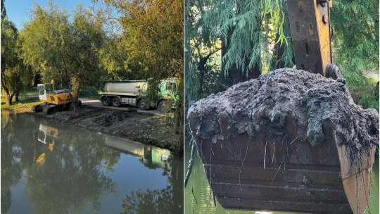 BUCUREȘTI: Au început lucrările de curățare a Lacului Tineretului