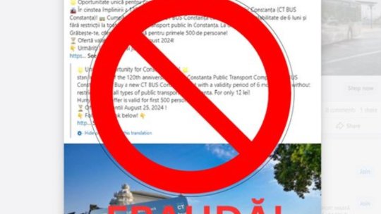 CONSTANȚA: Numele companiei de transport public CT BUS, folosit într-o tentativă de fraudă