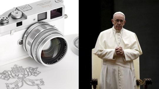O cameră foto care i-a fost dăruită Papei Francisc, vândută cu 6,5 milioane de euro