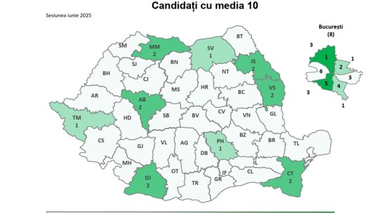 Bacalaureat 2025: 23 de medii de 10, înainte de contestații