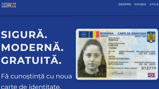 O pagină de internet dedicată cărții electronice de identitate, lansată de MAI