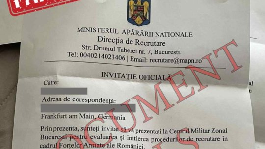 MApN denunță o dezinformare a românilor din diaspora: Procesul de recrutare-încorporare poate avea loc doar în trei condiții