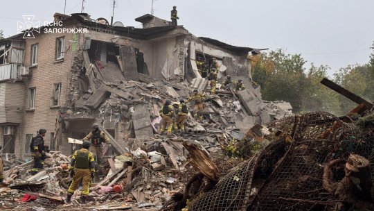 Război în Ucraina: Cel puțin 15 morți în urma unui atac rusesc cu bombe planante asupra orașului Zaporojie