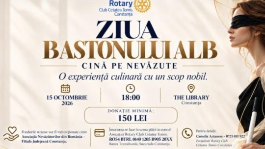 CONSTANȚA: „Cină pe nevăzute”, eveniment caritabil dedicat persoanelor cu deficiențe de vedere