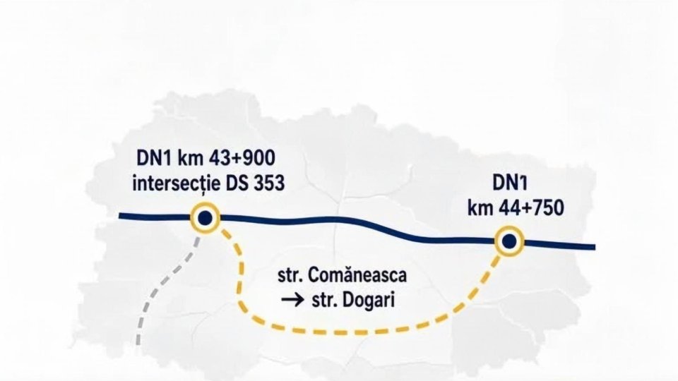 PRAHOVA: DN1 se închide temporar la Puchenii Moșneni