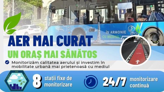 VRANCEA: 8 stații de monitorizare a calităţii aerului, amplasate în zonele cu trafic intens din Focșani