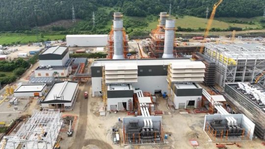 Prima turbină pe gaz a noii centrale de la Mintia, aprinsă