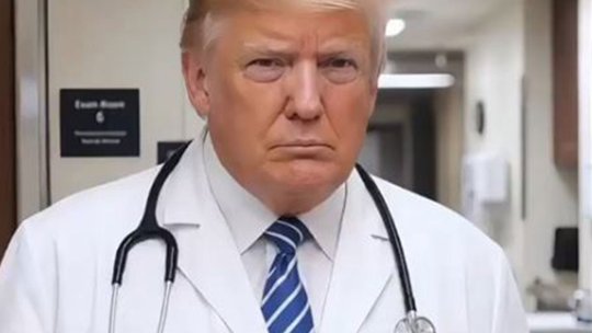 Președintele SUA a publicat un videoclip AI în care se prezintă drept medic care vindecă vedetele de „sindromul delirant anti-Trump” | VIDEO