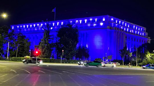 Guvernul marchează Ziua Mondială împotriva Traficului de Persoane: Palatul Victoria, iluminat în albastru