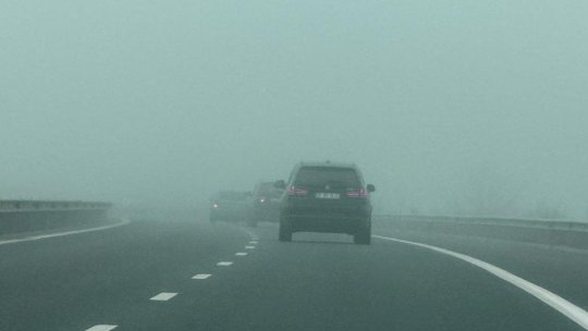 Ceață densă pe Autostrada Soarelui și pe mai multe drumuri din sud-estul țării