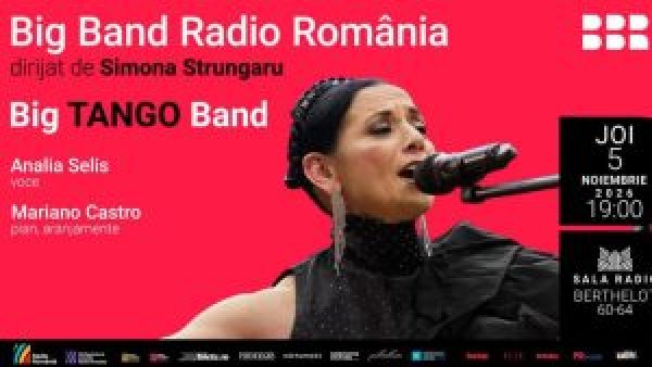Seară de tango la Sala Radio: Analia Selis, Mariano Castro și Big Band-ul Radio România