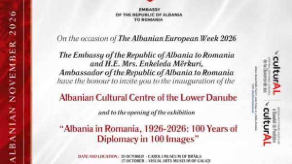 BRĂILA: Centrul Cultural Albanez de la Dunărea de Jos va fi inaugurat pe 26 octombrie, la Muzeul ‘Carol I’
