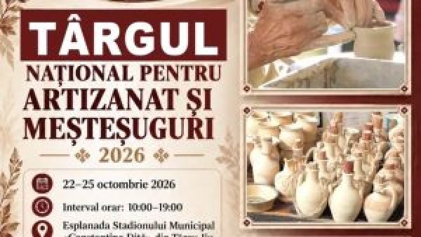 Gorj: La Târgu Jiu va avea loc Târgul Național pentru Artizanat și Meșteșuguri