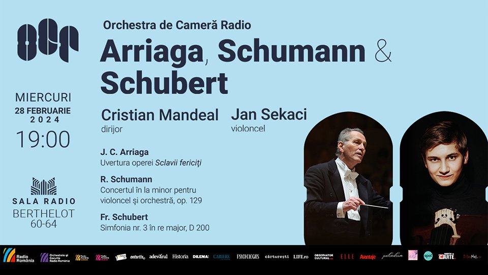 Violoncelistul Jan Sekaci, laureat al Concursului J. Brahms, invitat la Sala Radio